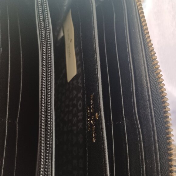 Kate Spade Michaela Chester Street Black Pebbled Leather Hobo Bag with Wallet - Picture 12 of 14